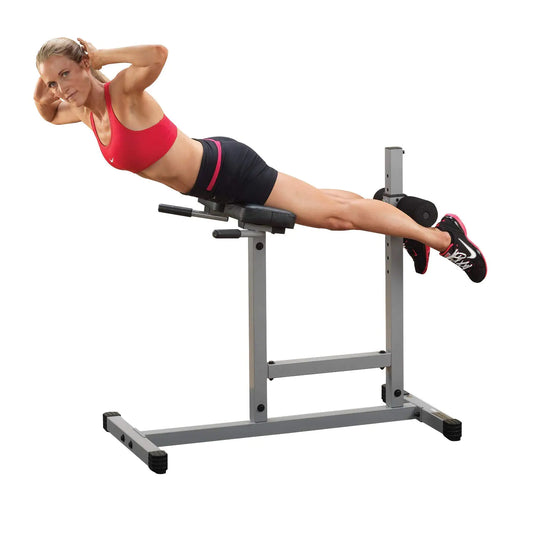 Body-Solid (PCH24X) Back Hyperextension Machine for Lower Back Extension Ab Crunch Glutes and Hamstrings Exercise Roman Chair for Abdominal and Core Training Home and Commercial Gym Equipment